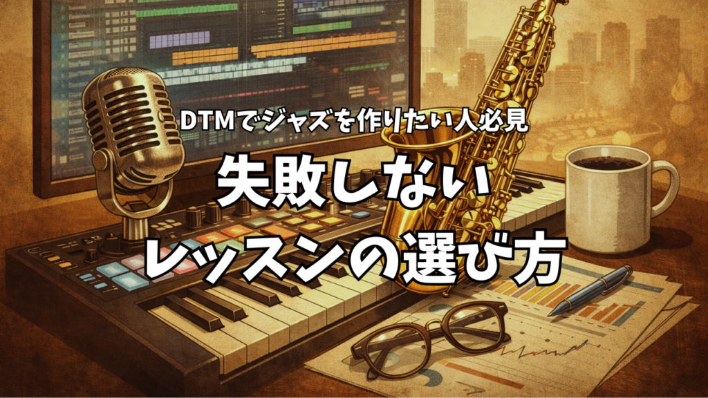 DTMでジャズを作りたい方へ｜失敗しないレッスンの選び方