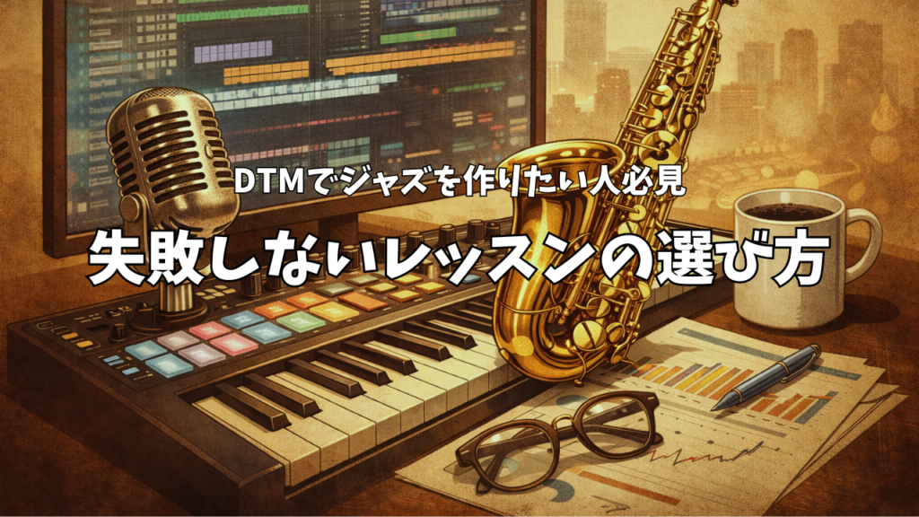 DTMでジャズを作りたい方へ｜失敗しないレッスンの選び方